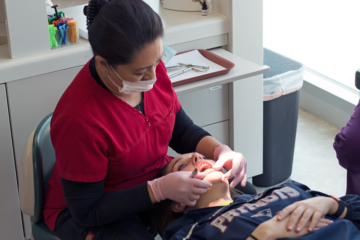 Dr. Abay treating a patient